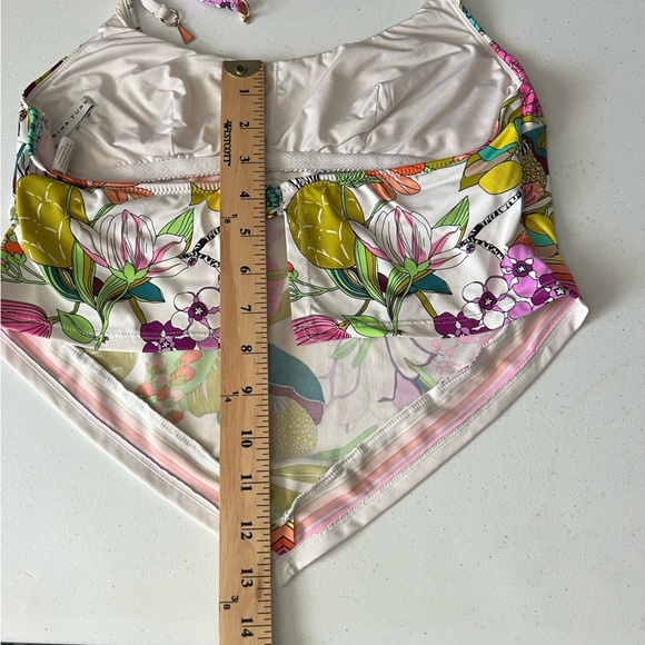 Trina Turk Key West Botanical Hankerchief Scarf Tankini Top & Shirred Bottom 6 - Picture 12 of 16
